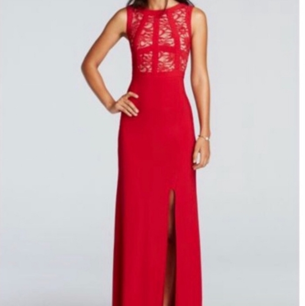NWT Morgan & Co. Red full length dress